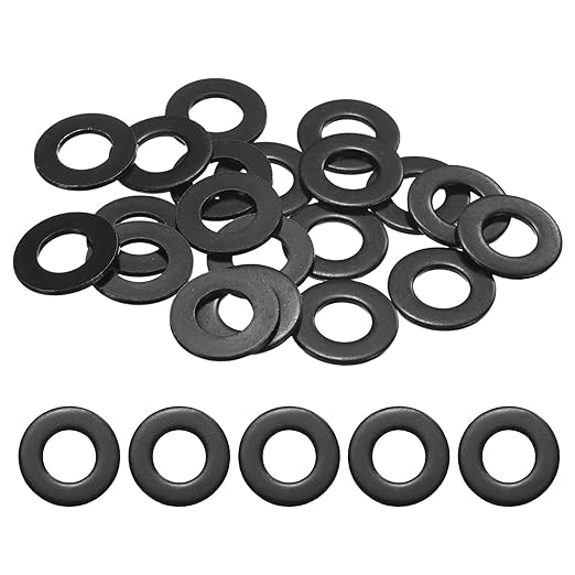 20-Pack 1/2" Flat Washers, 1-1/16" OD 304 Stainless Steel Washers for Bolts Screws Nuts for Automotive/Machinery/Furniture, Flat Metal Washers [Black Galvanized]