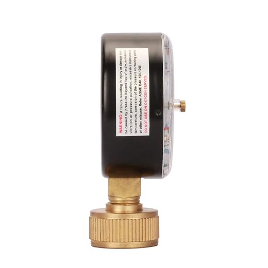 MEASUREMAN 2-1/2" Water Pressure Test Gauge, 3/4" Female Hose Thread, 0-200 psi/kpa with Maximum Pressure Memory