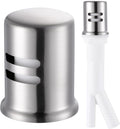 Dishwasher Air Gap Cover, Dishwasher Air Gap Cap for Kitchen Sink, Solid Brass Dishwasher Overflow Vent Cap Replacement Kit, Brushed Stainless Steel