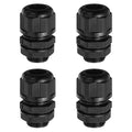 MECCANIXITY 4 Pcs M20 Cable Gland, 9-14mm Wire Hole Waterproof Nylon Joint for Cable Fixing, Wiring, Repairing, Gland Replacement, Electrical Appliances, Black
