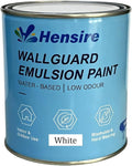 Hensire Wallguard Masonry Paint - Waterproof Water-Based Exterior Paint for Concrete & Brick, Low Odor Durable Matt Finish for Stone, Pebbledash & Ironwork Surfaces (White, 35Fl oz/1L)