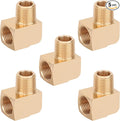 5pcs 3/8” Brass Fittings 90 Degree Barstock Street Elbow 3/8" NPT Male Pipe to 3/8" NPT Female Pipe 3/8 NPT Elbow Forged Brass Pipe Fittings