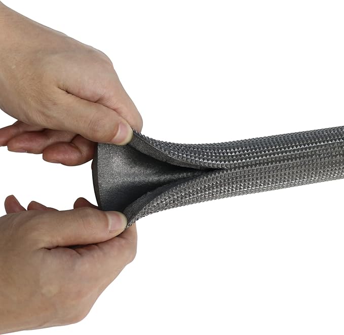 Pipe Insulation Tubing, BESUNTEK 6ft Heat Preservation Insulated Foam Tubing Handle Grip Support, for Water Pipes, air Conditioning Pipes (0.35" × 0.39", Black, BESUNTEK-121)