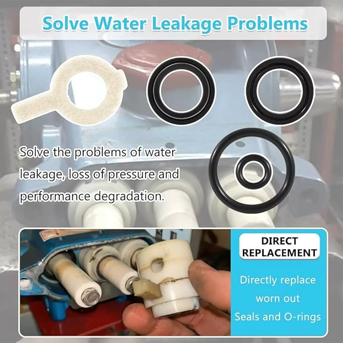 30623 Seal Kit Replacement Fit For Cat Pump Model 30 31 34 35 310 340 350 310B 310S 310W 340S 340B 340W 350 350S 350B 350W Models, 5 Frame Plunger Pumps 3PACK