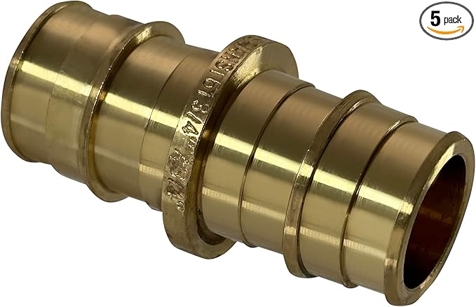 5 Pcs XFITTING Pex A 3/4 Inch x 3/4 Inch Pex A Coupling, 29-2-4=5XX