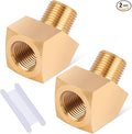 2pcs 3/8” Brass Fittings 45 Degree Barstock Street Elbow 3/8" NPT Male Pipe to 3/8" NPT Female Pipe 3/8 NPT Elbow Forged Brass Pipe Fittings