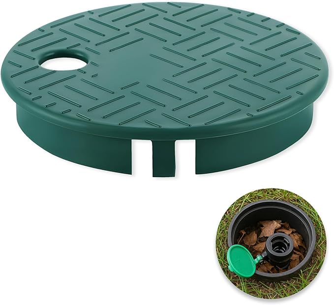 Sprinkler Valve Cover，ID 5.5" OD 6" Sprinkler Irrigation Valve Box,Valve Box Cover Lid for Outdoor Sprinkler Irrigation Control Water System Lawn,Ideal for Irrigation Systems & Landscaping