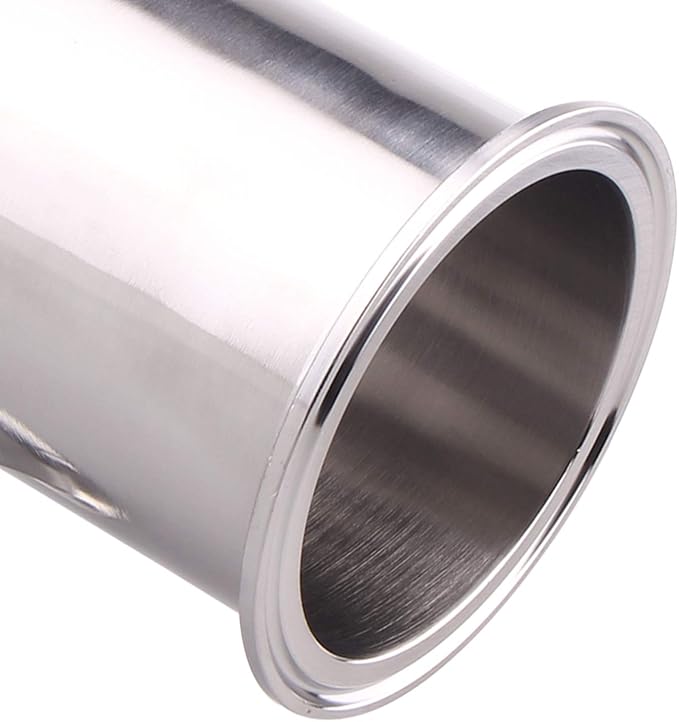 DERNORD Reducing Clamp Tee 3 Way Stainless Steel 304 Sanitary Fitting (3 inch x 3 inch x 2 inch)