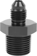 EVIL ENERGY 4AN Male Flare to 3/8" NPT Pipe Fitting Adapter Straight Aluminum Black