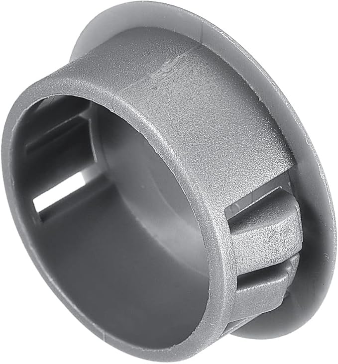 uxcell 31/32" Plastic Hole Plugs, 36Pcs Flush Type Panel Round Snap in Fastener Knockout Locking Plugs for Furniture Insert End Caps Panels, Gray