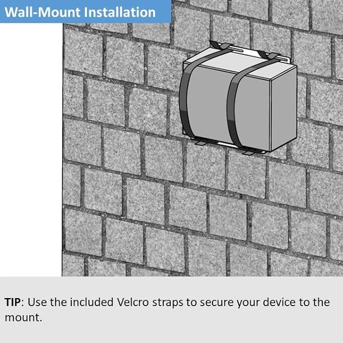 AEONS Universal Wall and VESA Mount | Adjustable Strap Mount for Computers, UPS Units, Cable Boxes, Modems, and Other Electronic Devices | Mounts on The Wall or Back of a Computer Monitor
