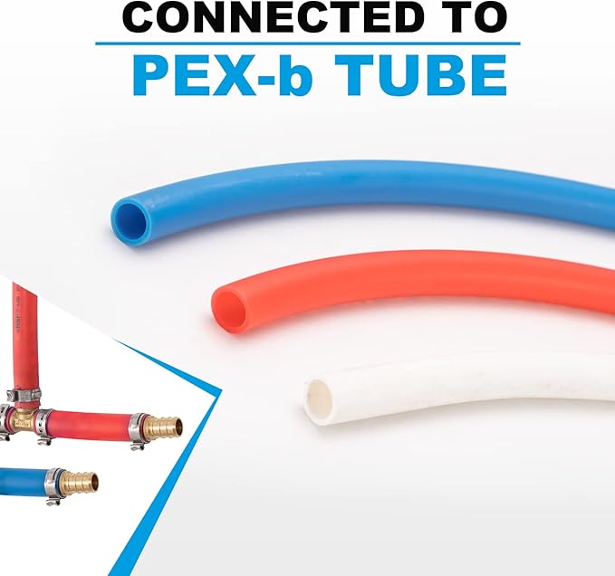 WMAXPFIT(20 Pack) 1/2 Inch PEX Coupling F1807, LF Brass crimp fitting for PEX-b pipe
