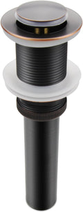 Oil Rubbed Bronze Pop Up Drain, Bathroom Vessel Lavatory Vanity Faucet Sink Drain Stopper, ORB without Overflow