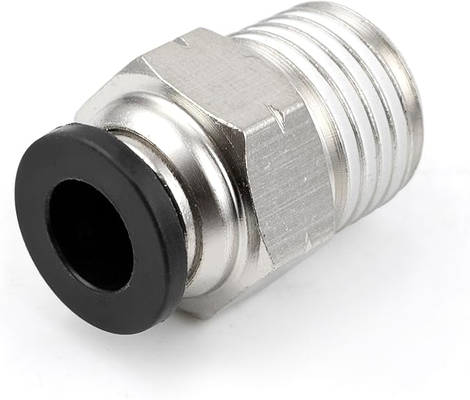 Yoebor Pneumatic Push to Connect Fitting Male Straight 3/8" Tube OD x 1/4" NPT Male Adapter (Pack of 10)