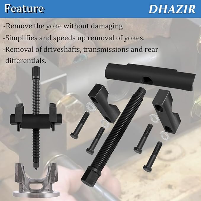 60050 Heavy-Duty Yoke Puller Tool Kit for Commercial Trucks & Semi Truck, Works on Class 6-8 Trucks and Equipment for Remove Transmissions and Rear-End Differentials
