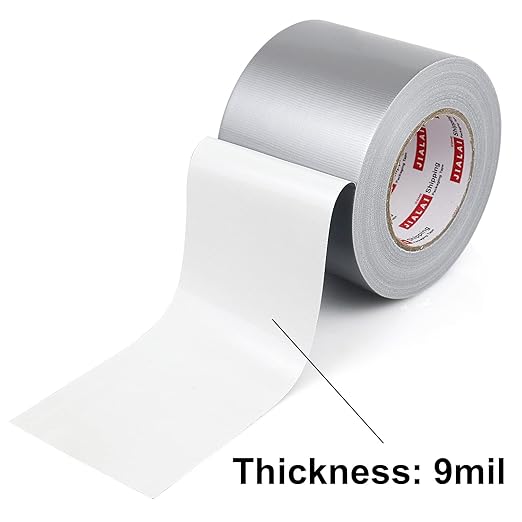 4 Inch Silver Duct Tape, Industrial Grade 4 inches x 55 Yards (164 ft), 9 Mil Heavy-Duty, Waterproof, Strong, Flexible, No Residue, for Crafts & Home Improvement