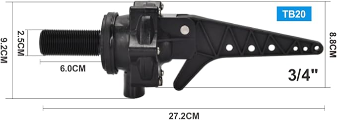3/4" Tankbuddy Valve PumpBuddy High Flow Large Water Discharge 20mm Float Valve Double Water Level and Adjustable Water Level (TB20)