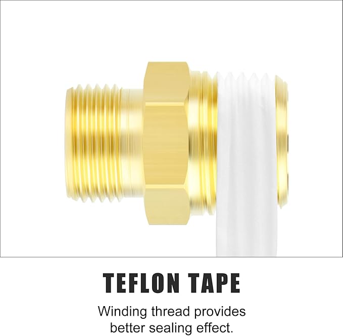 GASHER 10PCS Brass Compression Tube Pipe Fitting Connector, 3/8" Tube OD x 1/8" NPT Male Connector