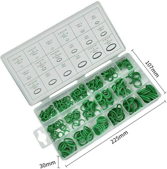 FABULETTA 270 Pieces O Ring Kit HNBR O-Ring Gasket Assortment Set Rubber Seals Gasket for Car Repair, Plumbing, Air or Gas Connections