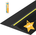10Ft Weather Stripping Universal Garage Door Threshold Seal Strip, Garage Door Bottom Seal DIY Replacement with 10oz Glue Gel