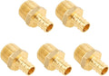 Brass Pipe Fitting 3/4 Male NPT * 3/4 PEX Adapter - Anti-Corrosion, Lead-Free, 5 Year Warranty, Easy Installation - Multiple Certifications for Plumbing Repairs (5Pack)
