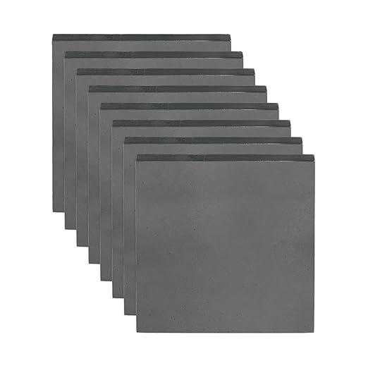 MECCANIXITY 8pcs 1/8"(3mm) x2 x2 Steel Plate, Black Hot Rolled A36 Steel Sheet Plate Base, Square Weldable Metal Discs for Industrial Construction Structural Support