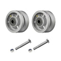 4" X 2" Sliding Gate Wheels,（2 Pack） Cast Iron V Groove Wheel with Roller Bearing-700 lbs Capacity, Rolling Gate Wheels, Sliding Gate Casters, Gate Wheels for Metal Tube Gate, Silver