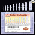 50Pcs Plastic Hose Barb Fittings Assortment, 10 Sizes of Equal Barbed Hose Pipe Fitting Connector Adapter Union Splicer Joint for Air Gas Water Liquid Fuel Line Catheter Tube Pump Adapters