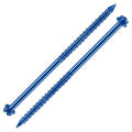 Wensilon(30 PCS) 1/4" * 5" Slotted Hex Concrete Screws Anchor Blue Hexagon Head for Anchoring to Masonry, Block or Brick Stucco