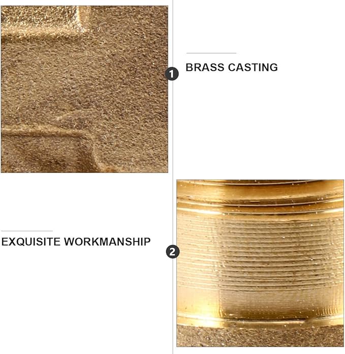 Brass Tee Fitting Dn15 Male-Female Thread Conversion Connector, 3-Way Brass Pipe Adapter for Water Oil Gas Plumbing Industry Supplies