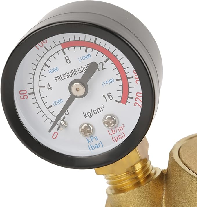 BSP DN50 Brass Water Pressure Reducing Valve Adjustable Gauge Flow Regulator for Tap Water Equipment Durable Piston Structure High Pressure Resistance 1.6Mpa