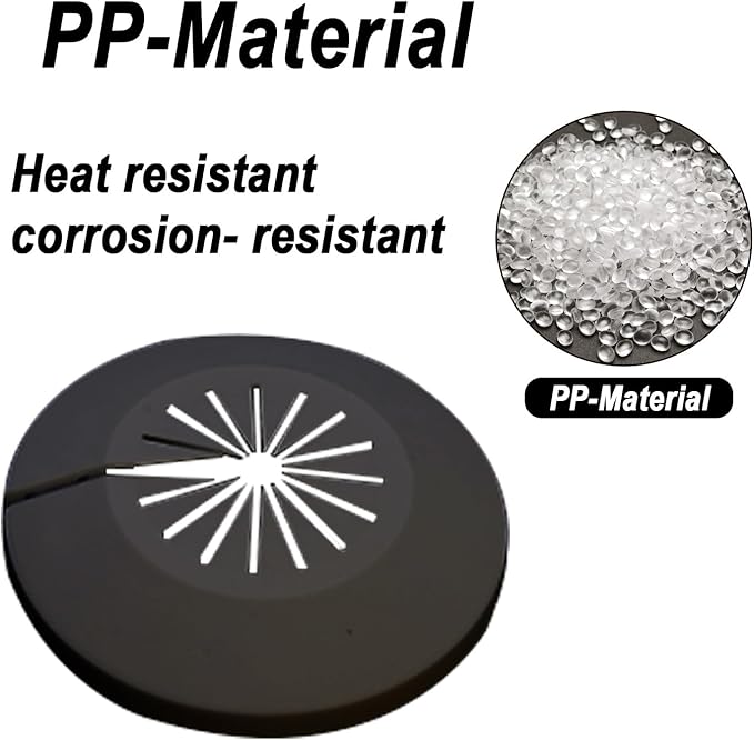 1 Piece Pipe Cover Flange Decoration Fit 0.59 to 1.14 inch Outer Diameter Pipe (15-29mm), PP Plastic Radiator Escutcheon Plate, Plumbing Cover Plates for Floor Wall Tube Decor, Black