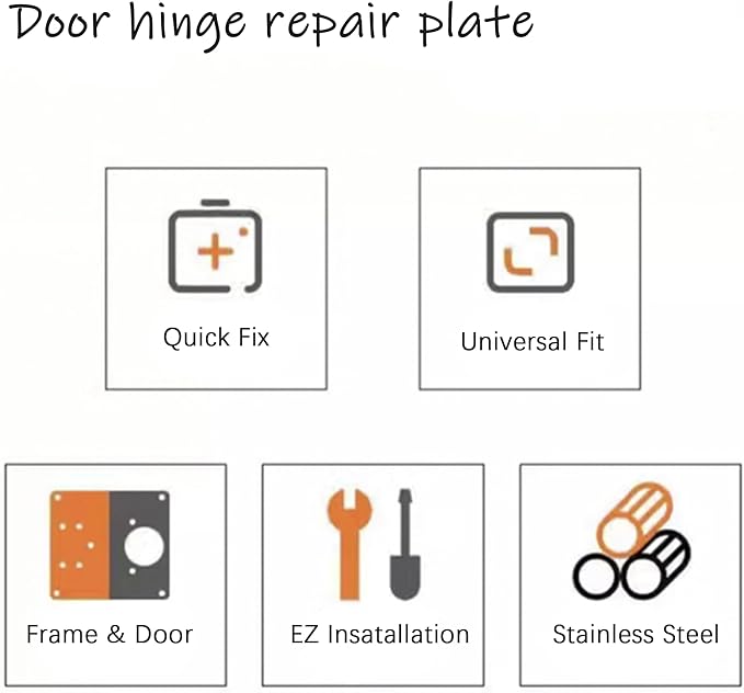 Hinge Mounting Plate Fix, Cabinet Hinge Repair Kit, Professional Door Panel Reinforcement Set - 20 Sets