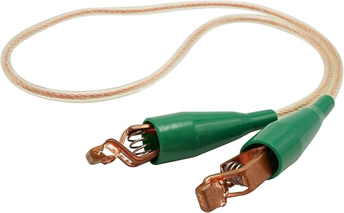 10' Long Flexible Bonding Wire with Two Copper Clips