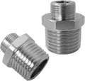 1/2" to 3/8" Adapter Fitting, 2-Pack Brass Compression Reducer for RV Kitchen Plumbing & Water Supply Lines, Includes Rubber Washers