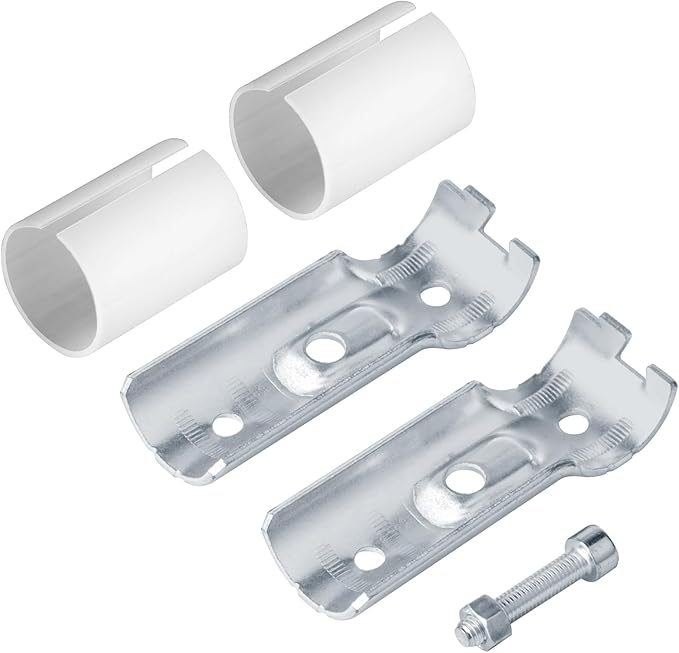 20 Sets T Pipe Connector Tee Clamp Fittings, Fits 1/2" EMT Conduit with PE Adapter Shims