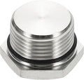 MECCANIXITY NPT Pipe Plug Fitting, 304 Stainless Steel NPT3/4 Male Outer Hex Thread for Plumbing Fixed with Sealing Rubber Ring