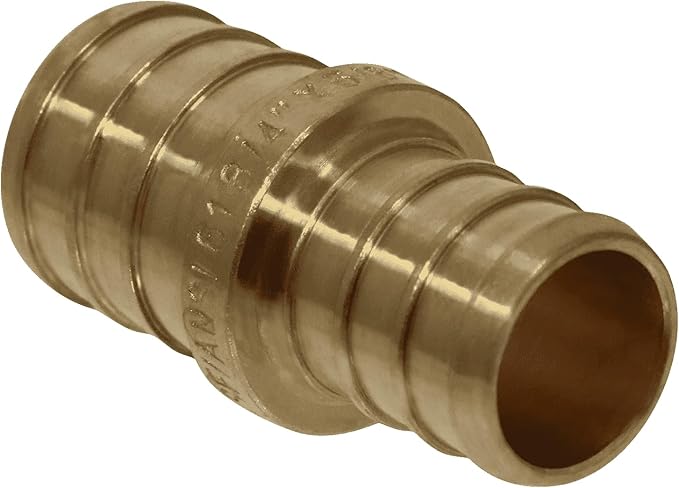XFITTING 5 Pcs PEX Coupling, 3/4 Inch x 5/8 Inch, Brass, Coupling, 0.75" x 0.625" (Inner Diameter)
