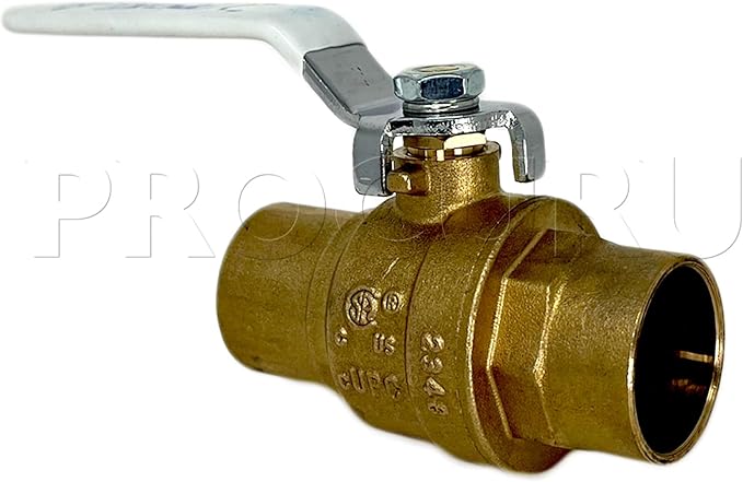 [10-Pack] PROCURU 1/2-Inch Sweat (CxC) Heavy Duty Brass Ball Valve, Full Port, 600 WOG, LF Certified Safe (3BC050-10P)
