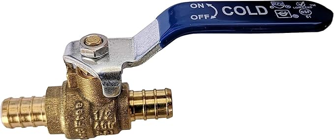 XFITTING 20 Pieces 1/2" Pex Ball Valve Hot and Cold, 24-2-1&2=20X (20 Packs)