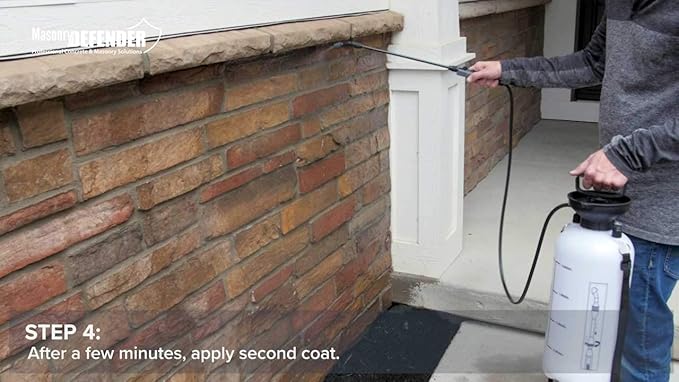 All Purpose Brick Stone & Concrete Sealer - Transparent Penetrating Waterproof Coating For Outdoor Masonry Surfaces - 1 Gallon