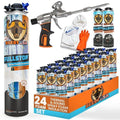 BEEST FullStop Spray Foam Insulation Kit for Walls and Attic - 480 Board ft/sq.ft Perfect Heat & Acoustic Insulation for Reduced Energy Bills - 24x Spray Foam Can, 2X Cleaner, 1 Pro Gun & Safety Gear