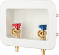 (1 Pack) Lidertik Washing Machine Outlet Box PEX-B with Center Drain, Inlet 1/2 inch PEX-B Crimp Barb F1807 x Outlet 3/4 inch NH Thread LI-XYJH-520-LK