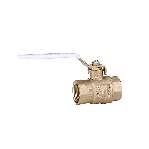 Watts LFFBV-4 Series 3/4" Lead-Free 2-Piece Full Port Chrome-Plated Brass Ball Valve with Female Threaded End Connections, Copper Silicon Alloy Body, Adapter, Steel Handle