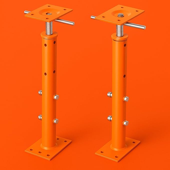 2 Pcs Adjustable Jack Post, 19"-36" Height Range, Basement Floor House Screw Jacks for Lifting Joist Beam Brace for Cellar Ceiling, Center Point Load Capacity 11023 Lbs (Orange)