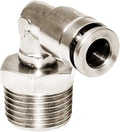 Beduan Brass BPL Push to Connect Air Fittings Elbow 1/4" Tube OD x 3/8" NPT Male 90° Degree Adapter