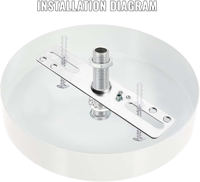 4" Ceiling Light Fixture Mounting Bracket Kit, 4Pcs Universal Lamp Crossbar Hardware Set for Chandelier & Wall Lights, Silver