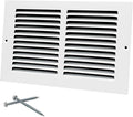 10"W x 6"H [Duct Opening Size] Steel Return Air Grille, Air Return Vent Cover for Ceiling and Sidewall - HVAC Air Vent Covers - [Outer Dimensions: 11.75"W x 7.75"H]