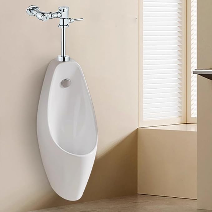 Exposed Manual Urinal Flushometer 1.5 Gpf Wall Closet Flush Valve Palanca de descarga Vanne de chasse d'eau Fit for Bathroom Hotel Market Toilet
