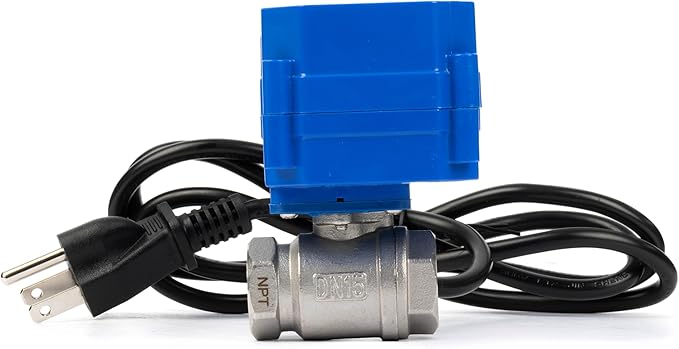 U.S. Solid 1" Motorized Ball Valve with US Plug 110VAC Stainless Steel Electrical Ball Valve,Auto Return, Normally Open